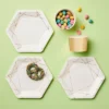 10ct Geo Print Hex Snack Plates Gold White - Spritz™ -Bakerross Store GUEST f43b3a87 6b48 4ec5 8fc7 c69138a481c6