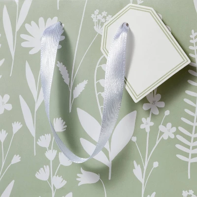 Floral X-Small Wedding Gift Bag - Spritz™: Botanical Pattern, Multi-Colored, Paper, Bridal & Baby Shower, 8.375" Height 4 Floral X-Small Wedding Gift Bag - Spritz™: Botanical Pattern, Multi-Colored, Paper, Bridal & Baby Shower, 8.375" Height - Image 2