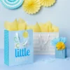 Medium Striped Baby Shower Gift Bag - Spritz™: Blue Baby Boy Gift Bag, 10" X 12.75", Paper, Stripes -Bakerross Store GUEST fb80d65d 8e74 44fd bf51 e04f20deb792