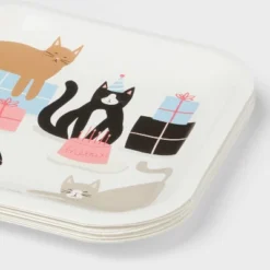 Cat Birthday Party Snack Plate 10ct - Spritz™