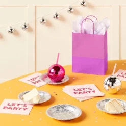 Small Gift Bag Purple Two Color Block - Spritz™